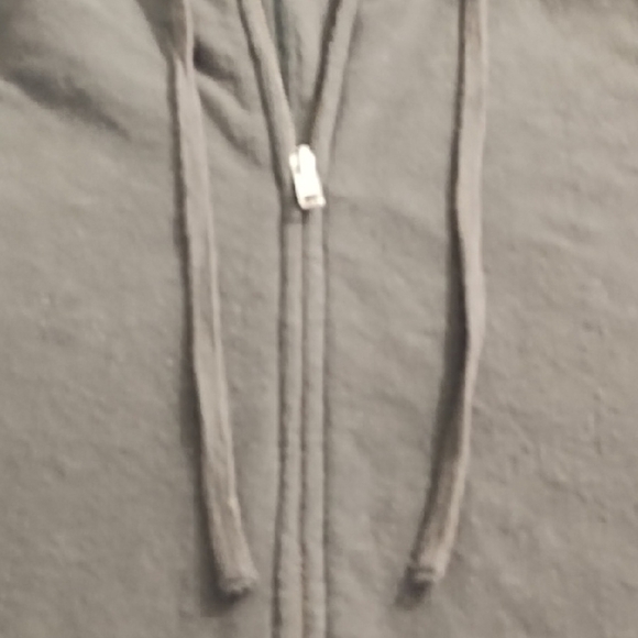 Casual Black Knit Zip Front Pocketed Long Cardigan Hoodie Raw Edged - Picture 10 of 13